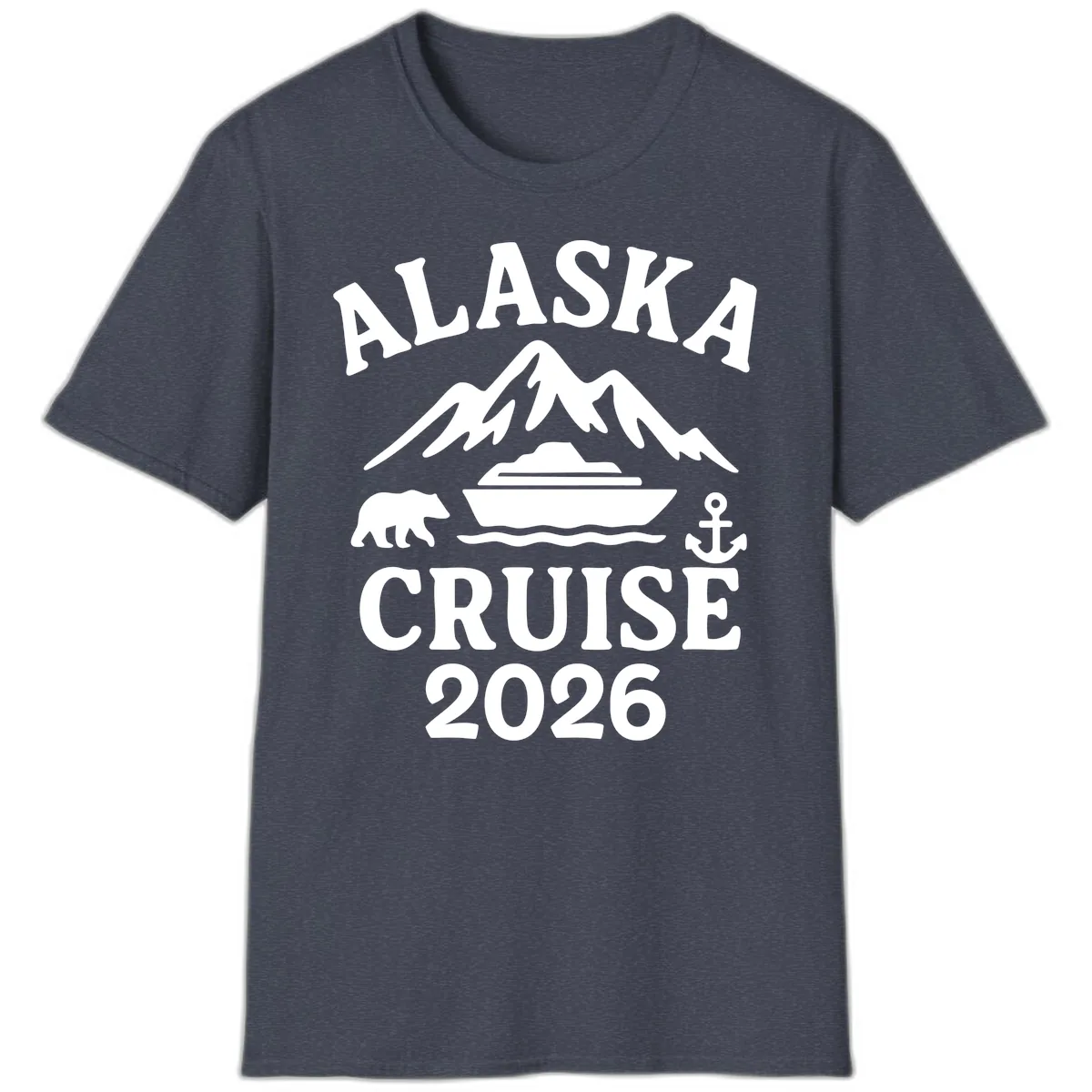 Alaska Cruise 2026 Adventure T-Shirt in Heather Navy