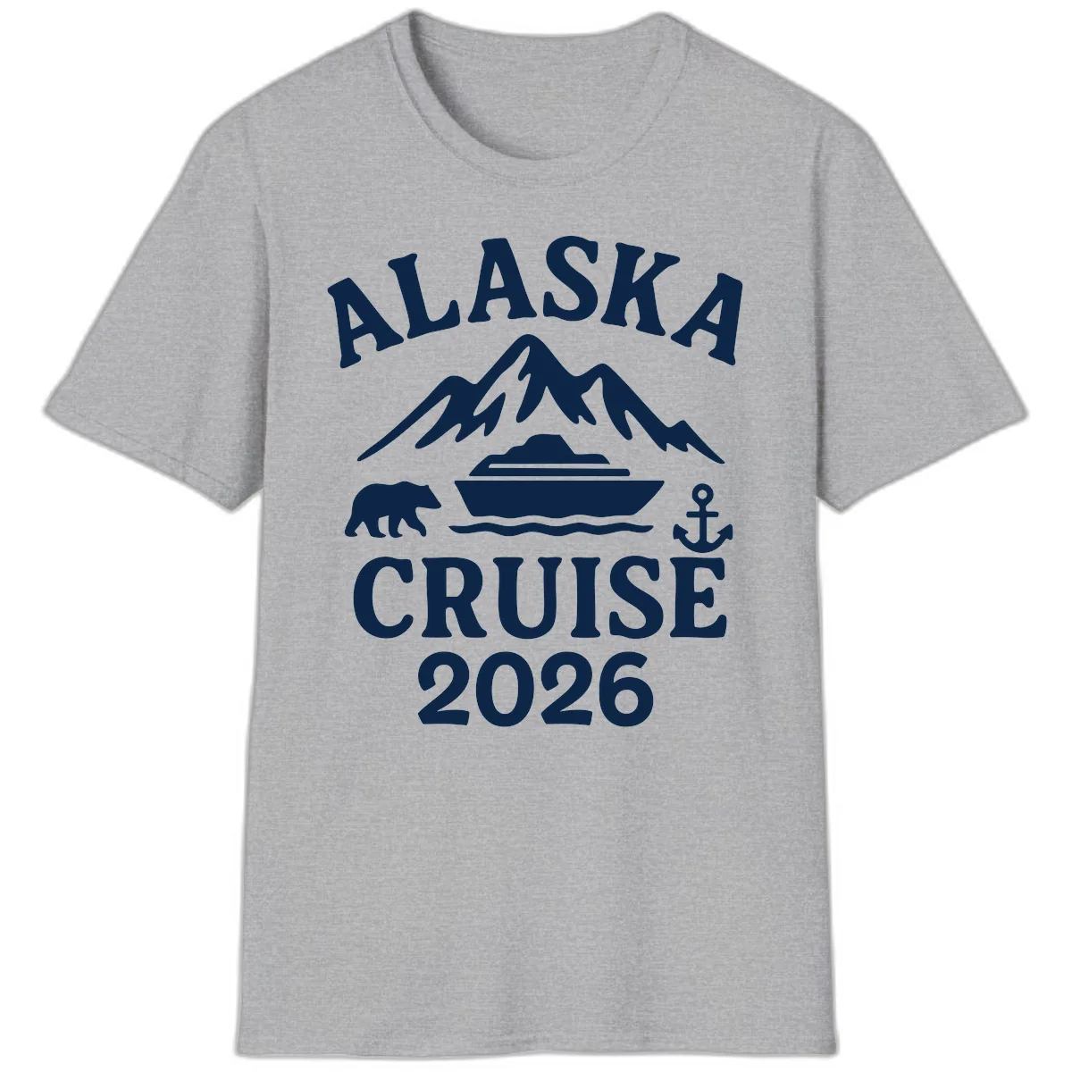 Alaska Cruise 2026 Adventure T-Shirt in Sport Grey