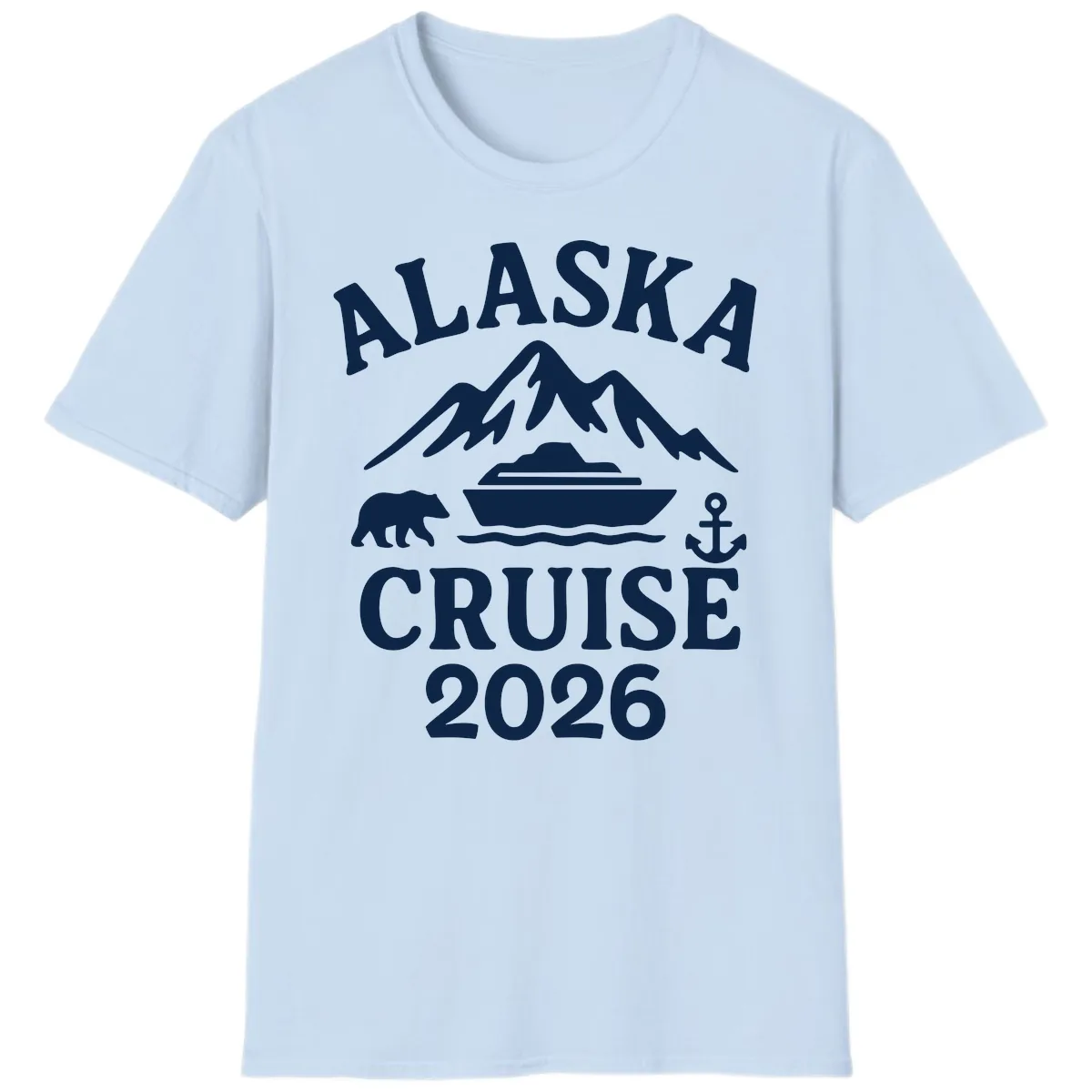 Alaska Cruise 2026 Adventure T-Shirt in Light Blue