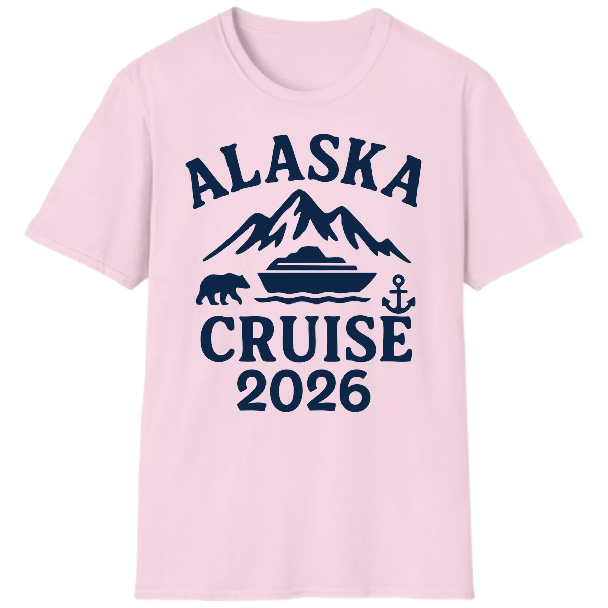 Alaska Cruise 2026 Adventure T-Shirt in Light Pink