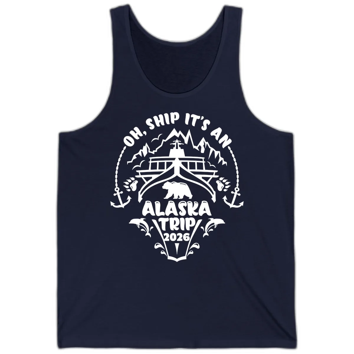 Oh Ship It's An Alaska Trip 2026 Tank in Navy