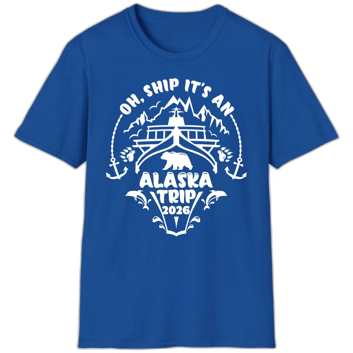 Oh Ship It's An Alaska Trip 2026 T-Shirt in Royal