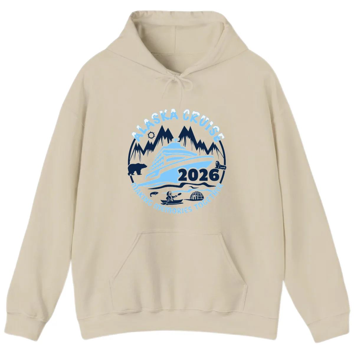 Alaska Cruise Making Memories Together Hoodie in Sand