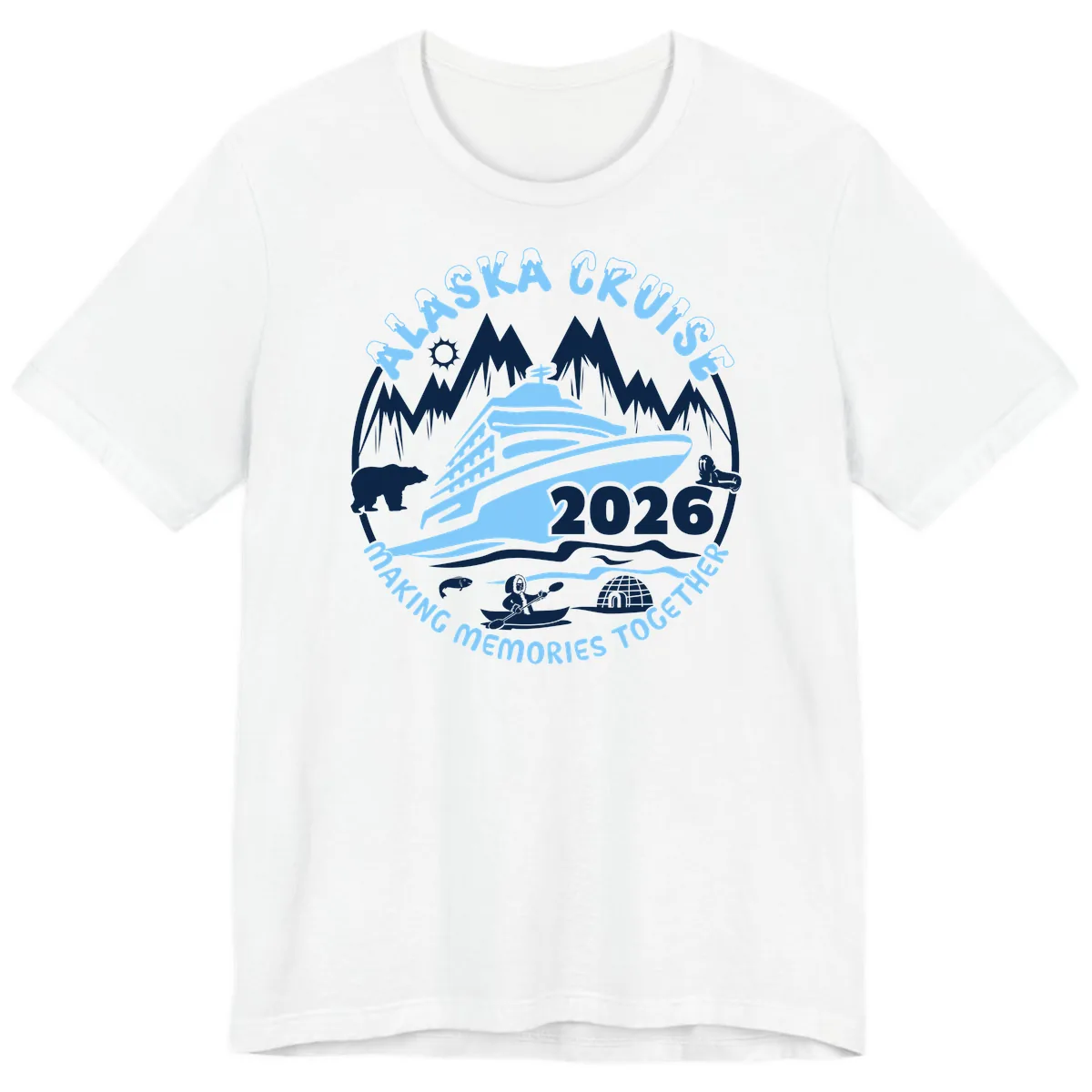 Alaska Cruise Making Memories Together Premium T-Shirt in White