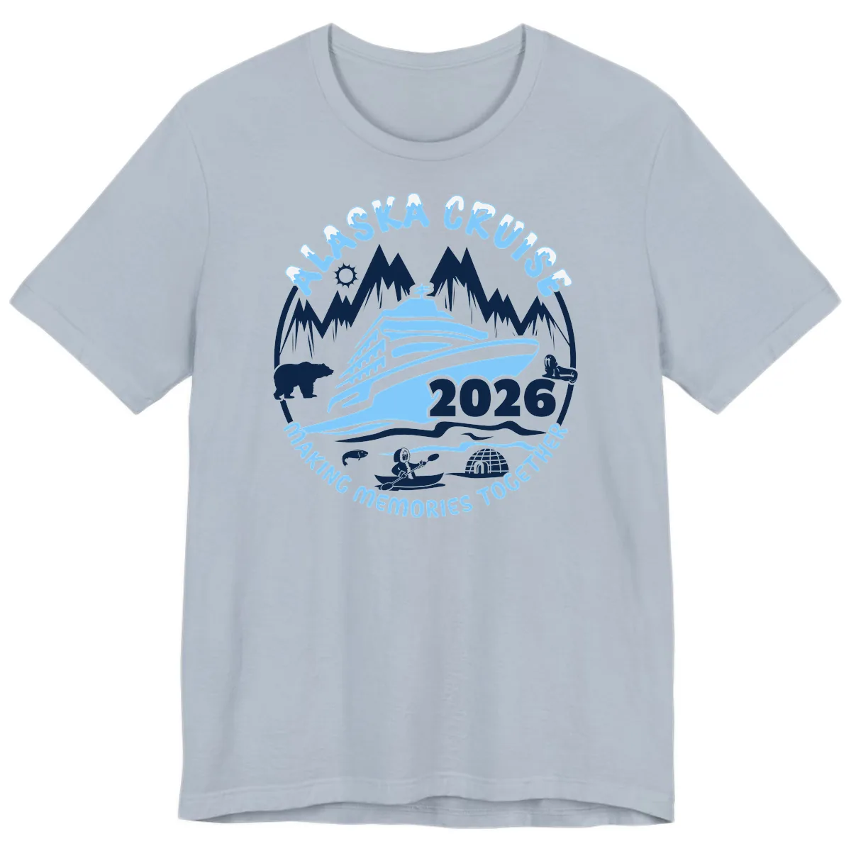 Alaska Cruise Making Memories Together Premium T-Shirt in Light Blue