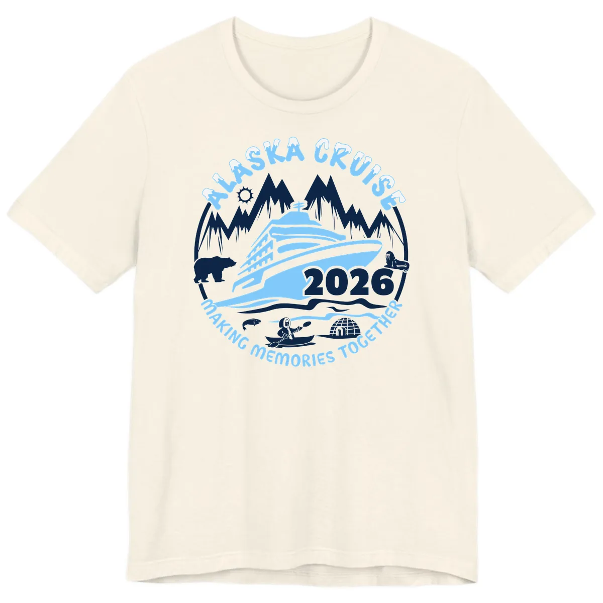 Alaska Cruise Making Memories Together Premium T-Shirt in Natural