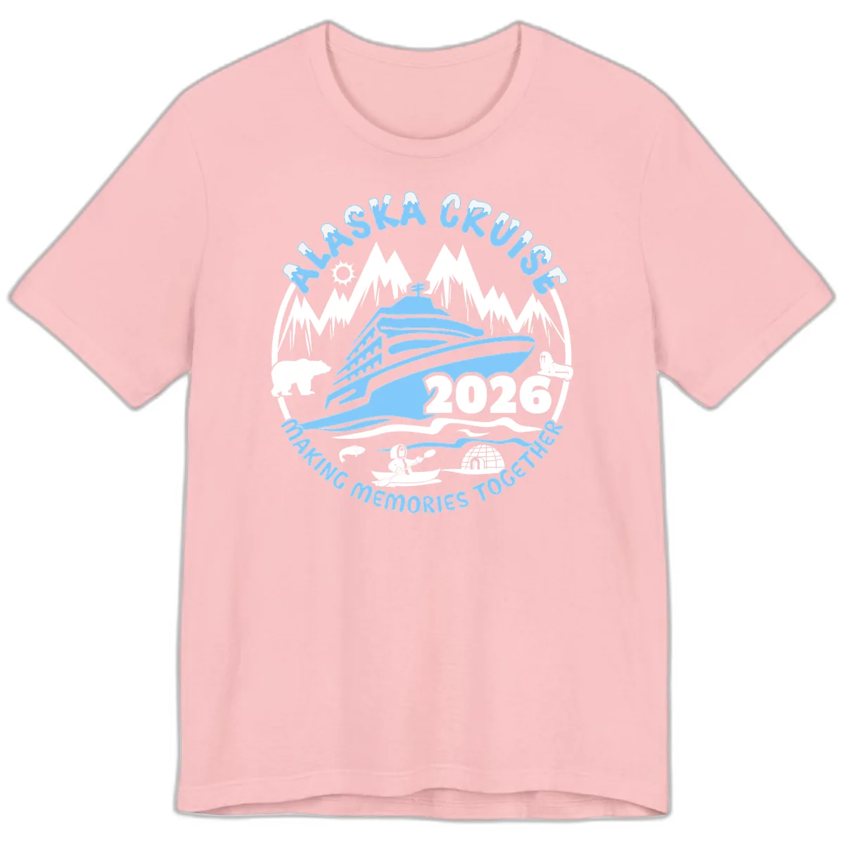 Alaska Cruise Making Memories Together Premium T-Shirt in Pink