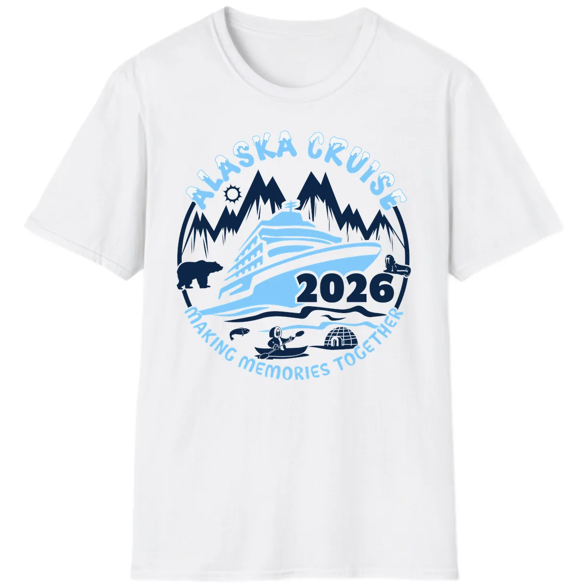 Alaska Cruise Making Memories Together T-Shirt in White