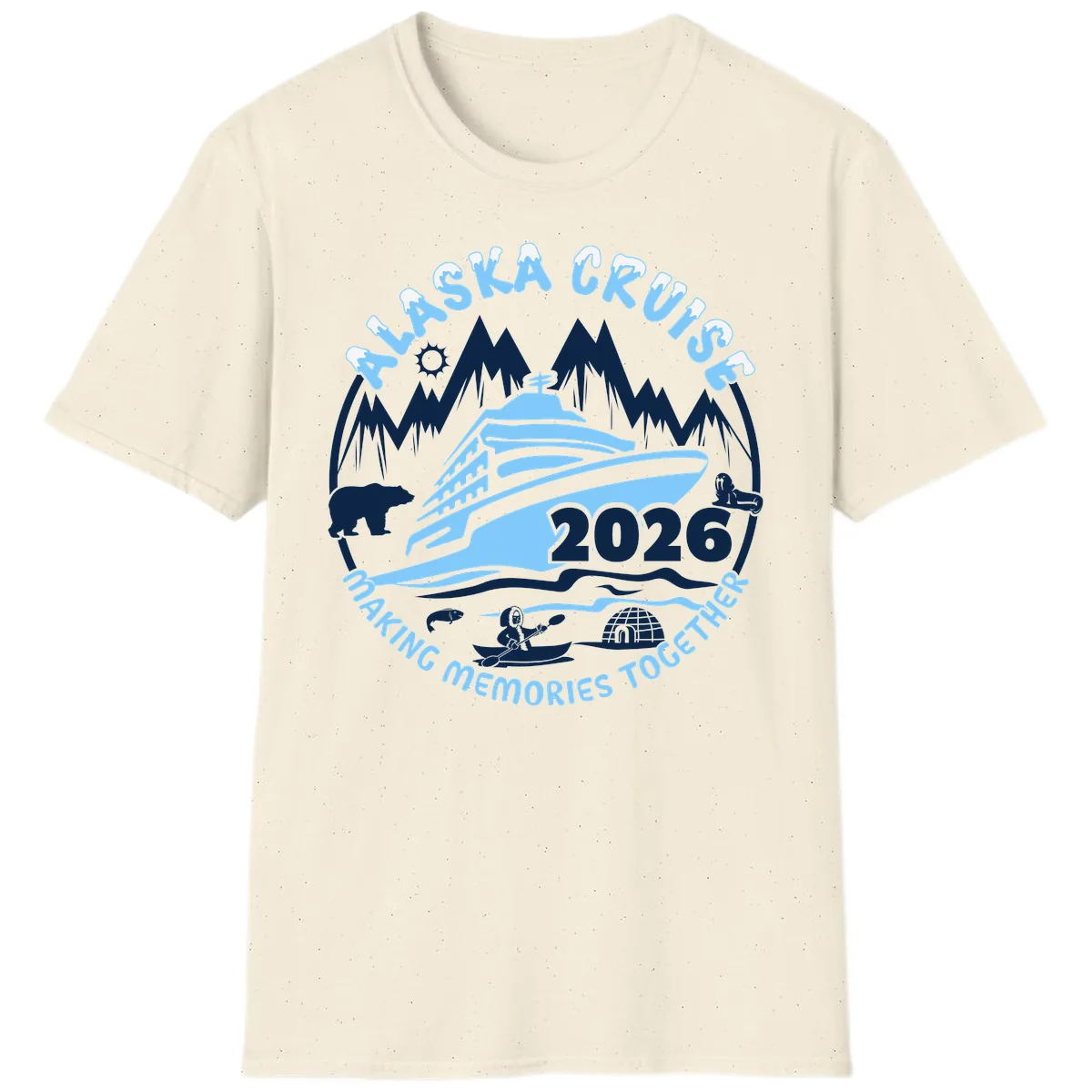 Alaska Cruise Making Memories Together T-Shirt in Natural