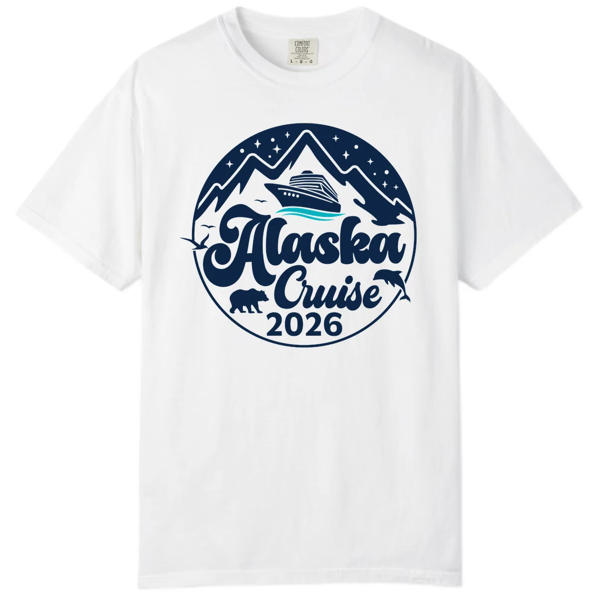 Ocean Wave Minimalist Comfort Color in White