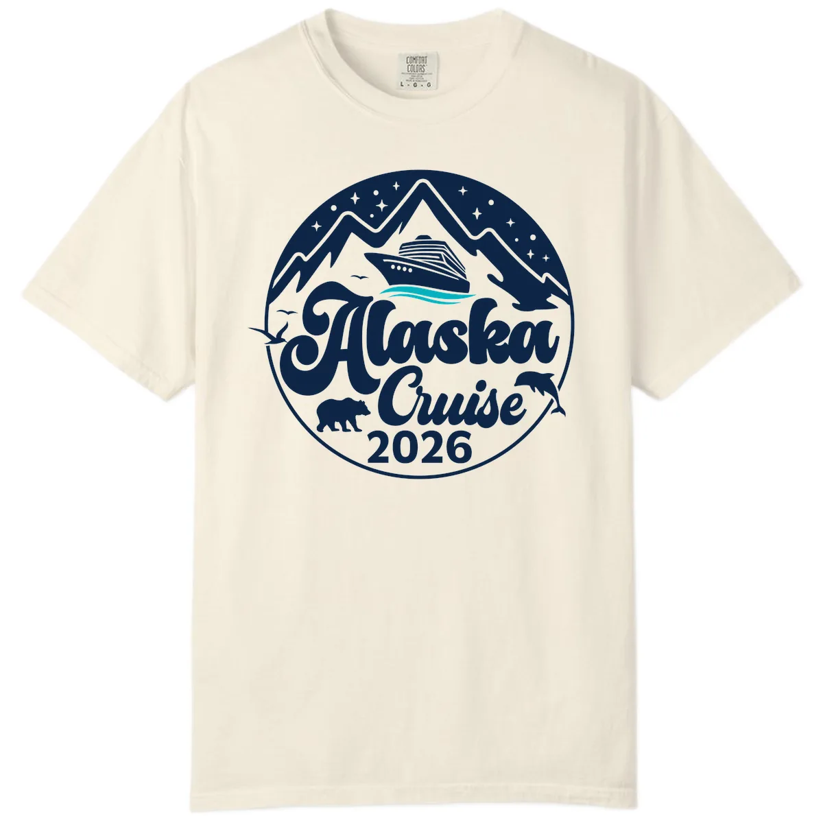 Ocean Wave Minimalist Comfort Color in Ivory