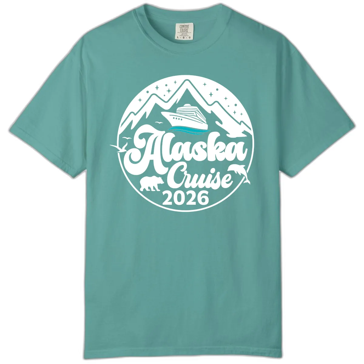 Ocean Wave Minimalist Comfort Color in Seafoam