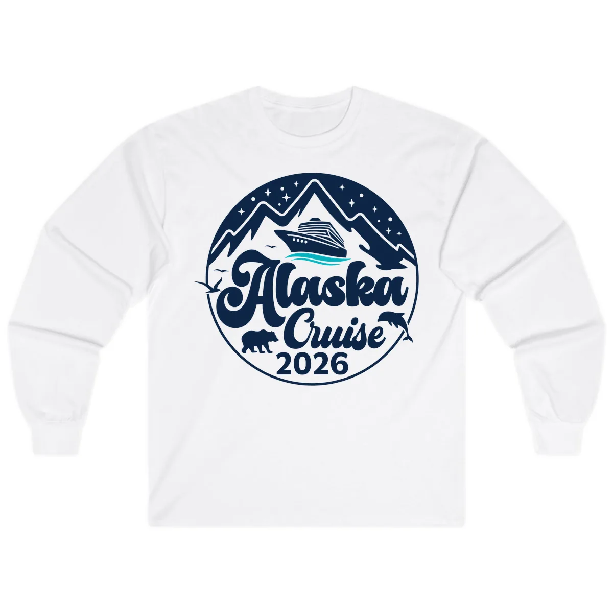 Ocean Wave Minimalist Long Sleeve in White
