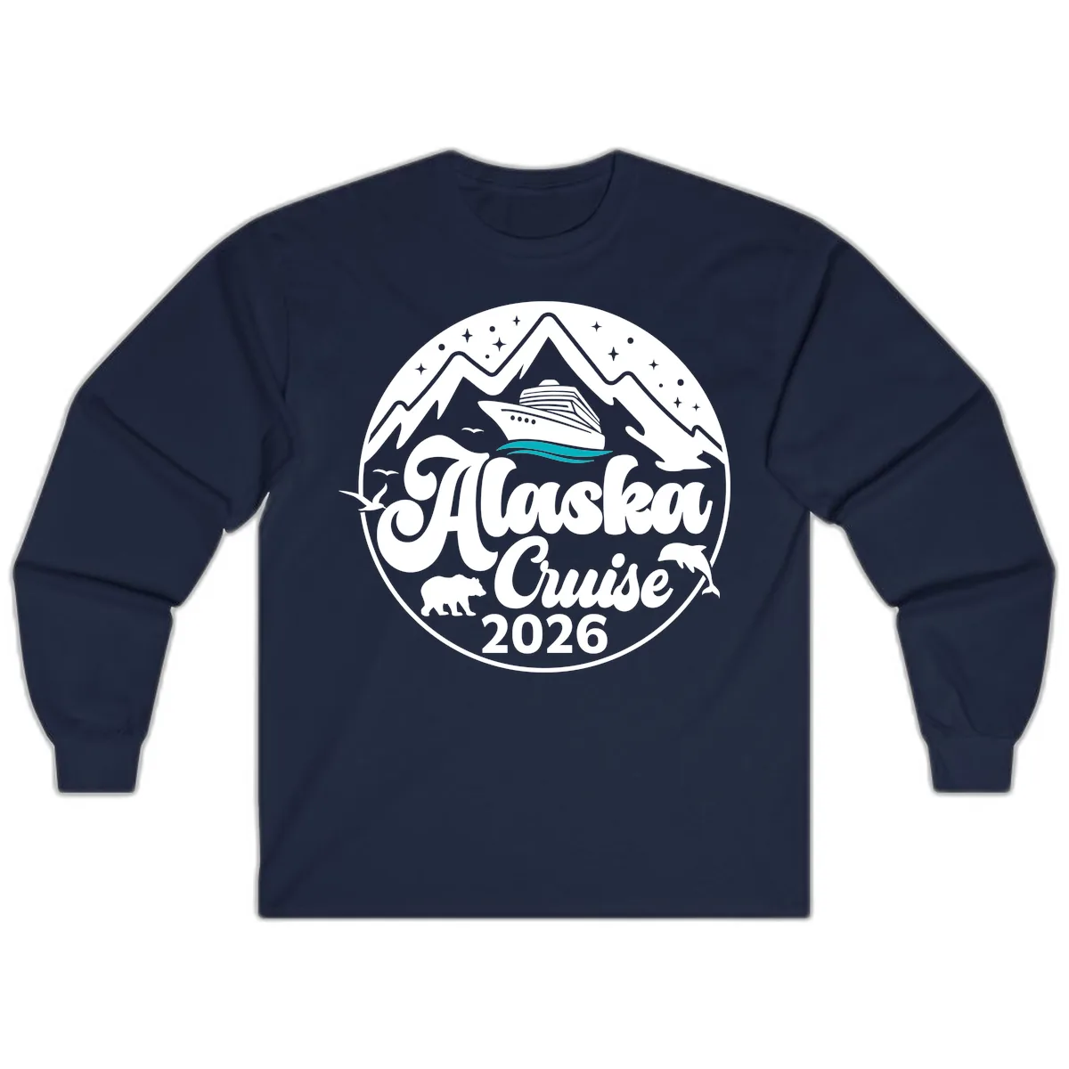 Ocean Wave Minimalist Long Sleeve in Navy