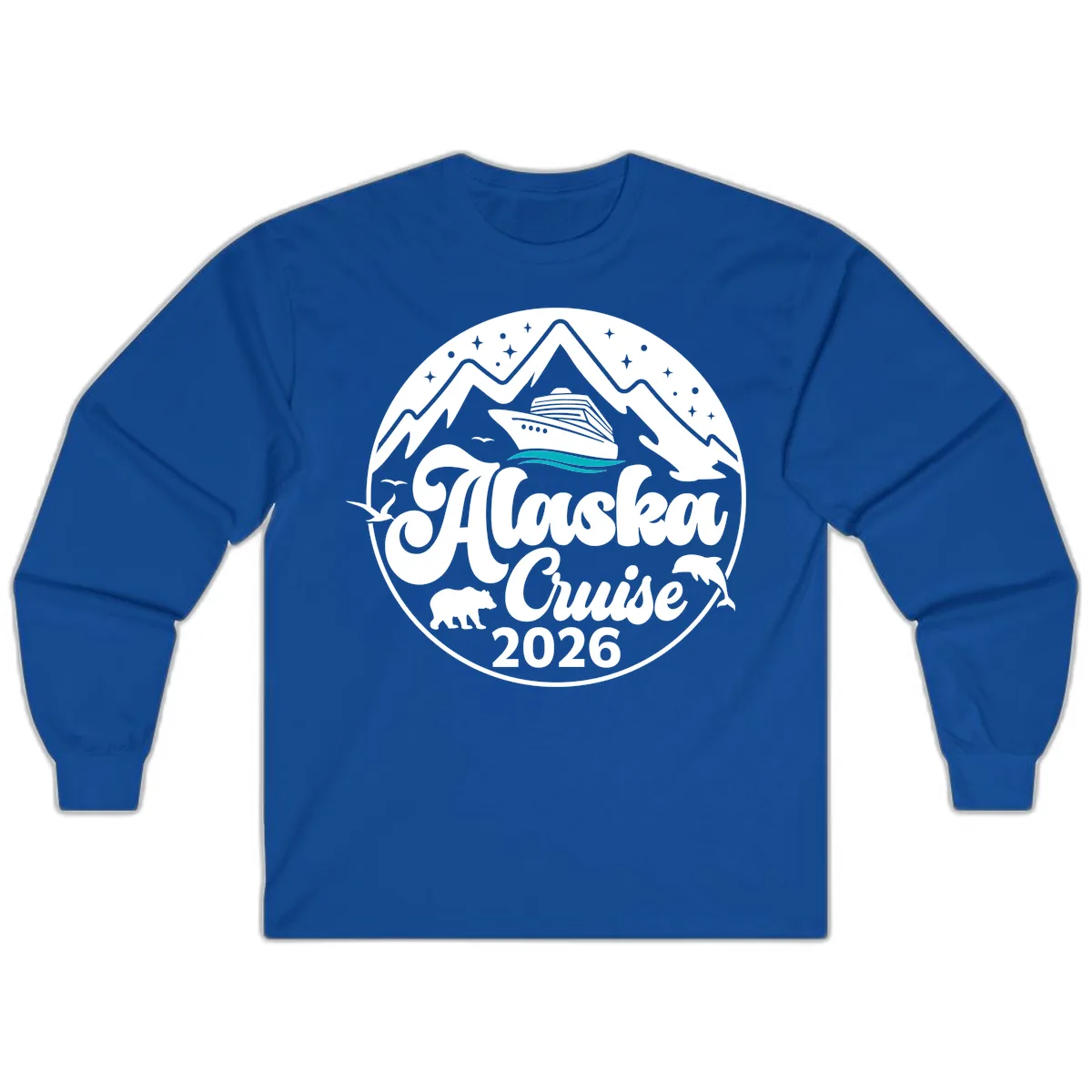 Ocean Wave Minimalist Long Sleeve in Royal