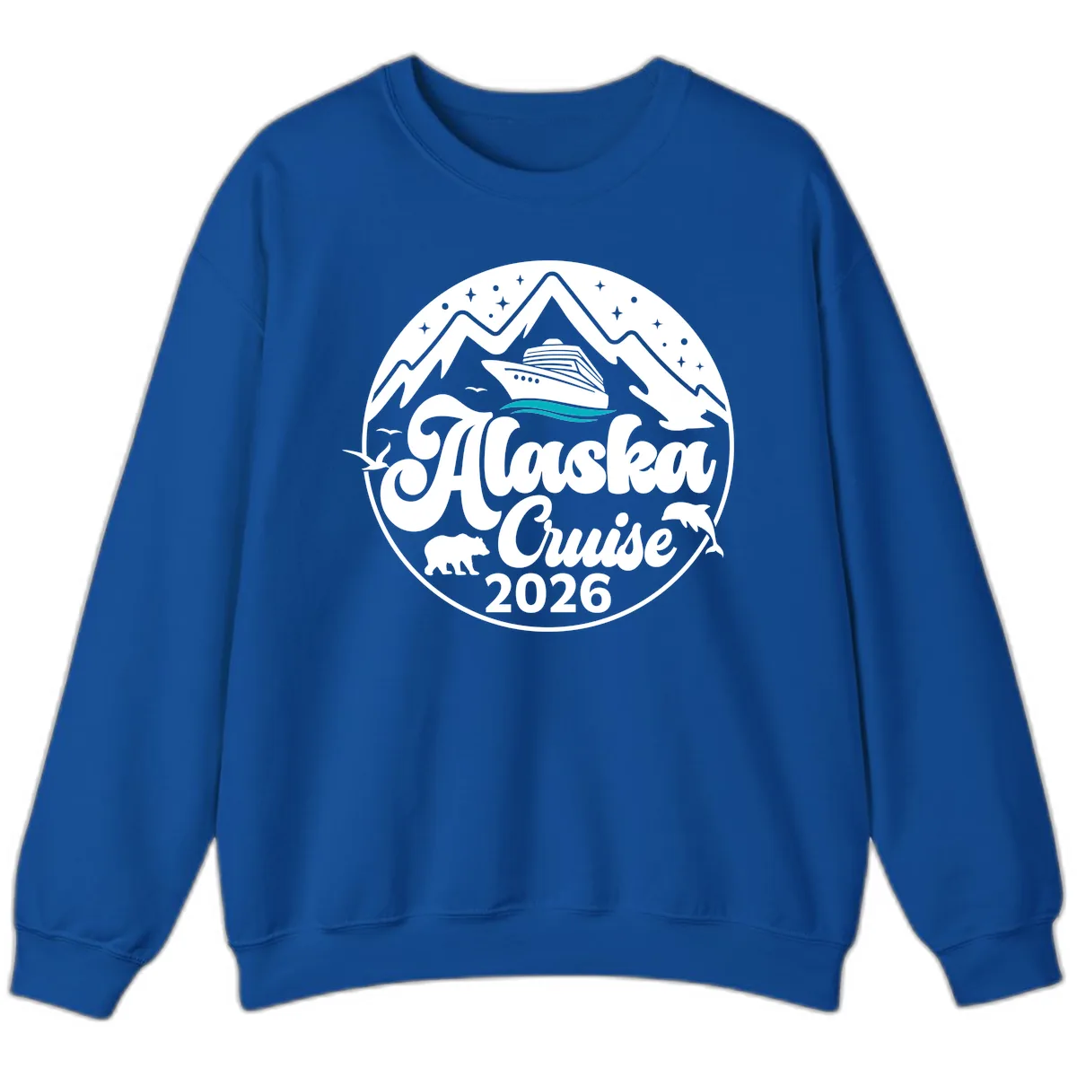 Ocean Wave Minimalist Sweatshirt in Royal