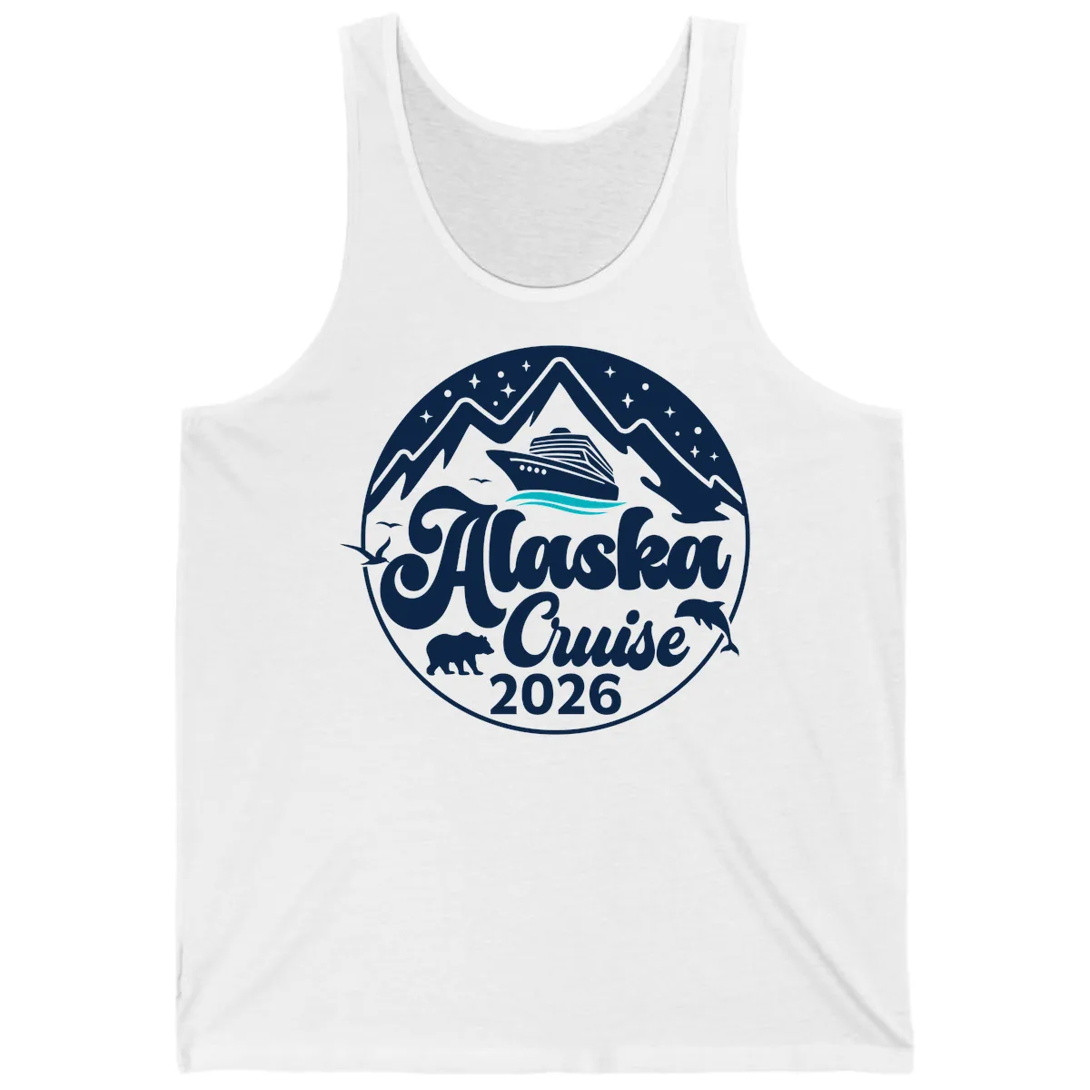 Ocean Wave Minimalist Tank in White