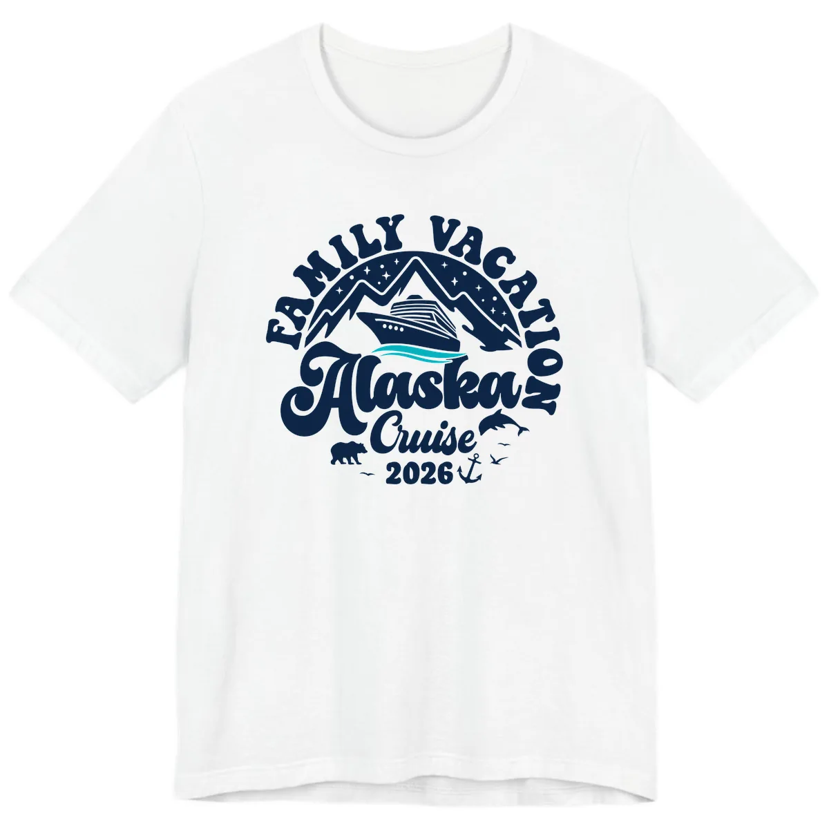 Minimalist Alaska Water Waves Premium T-Shirt in White