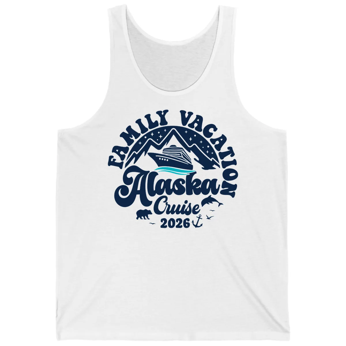 Minimalist Alaska Water Waves Tank in White