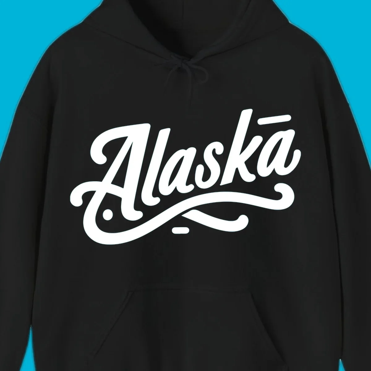 The word 'Alaska' in a flowing script font with a decorative flourish underneath, representing alaska-script-lettering.