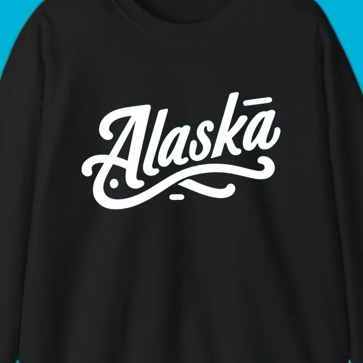 The word 'Alaska' in a flowing script font with a decorative flourish underneath, representing alaska-script-lettering.