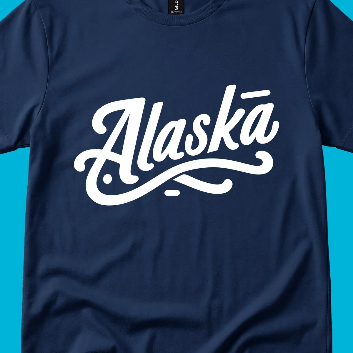 The word 'Alaska' in a flowing script font with a decorative flourish underneath, representing alaska-script-lettering.