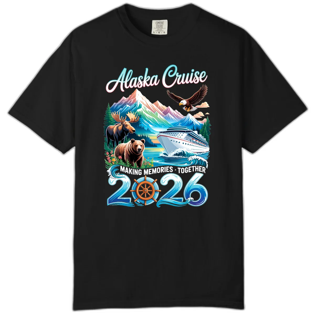 Alaska Cruise 2026 Wildlife and Ship Design Comfort Color in Black