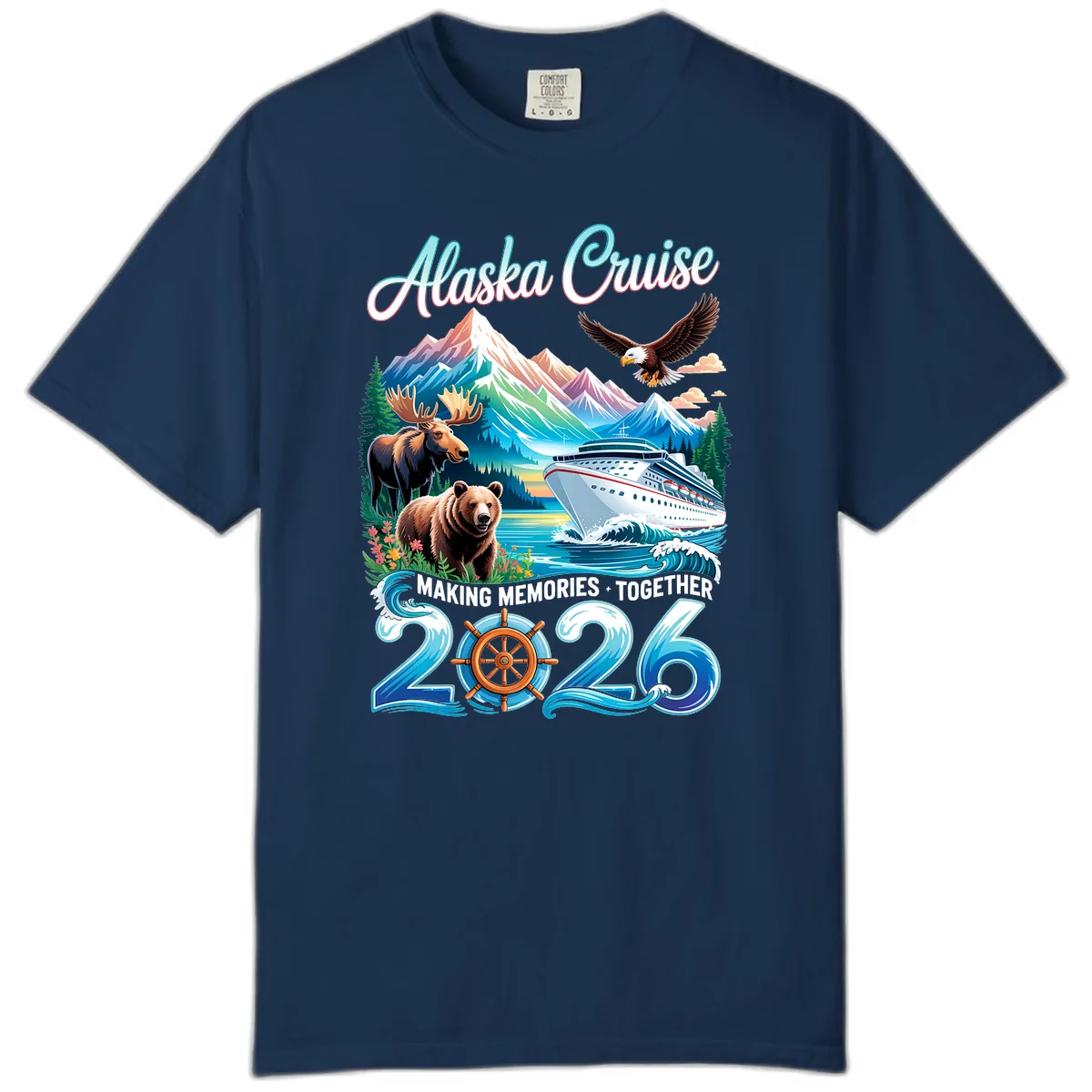 Alaska Cruise 2026 Wildlife and Ship Design Comfort Color in Navy
