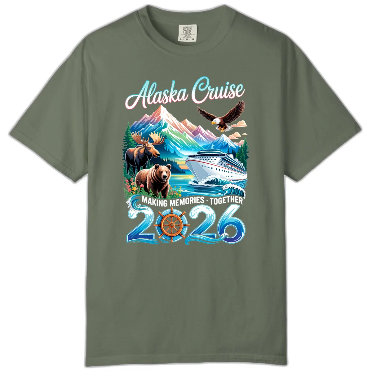 Alaska Cruise 2026 Wildlife and Ship Design Comfort Color in Moss