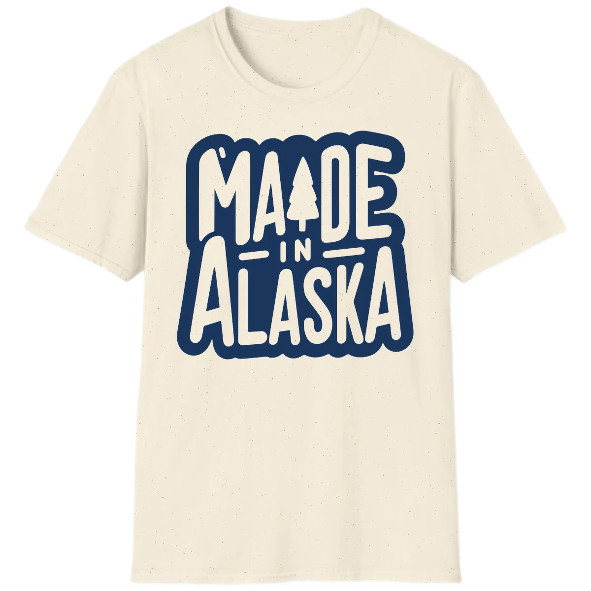 Made In Alaska Pine Tree Badge T-Shirt in Natural