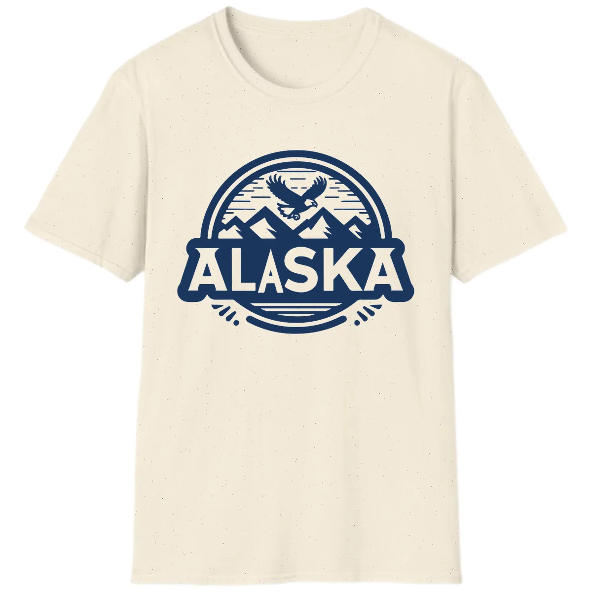 Alaska Scenic Eagle Mountain Badge T-Shirt in Natural