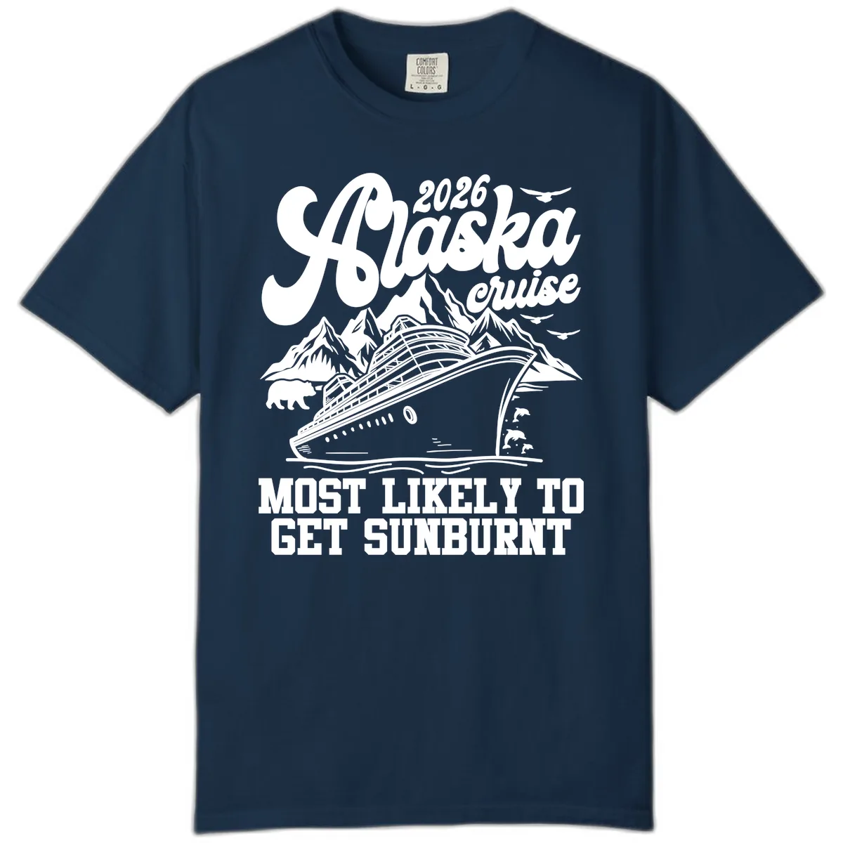 2026 Alaska Cruise Sunburnt Prediction Comfort Color in True Navy