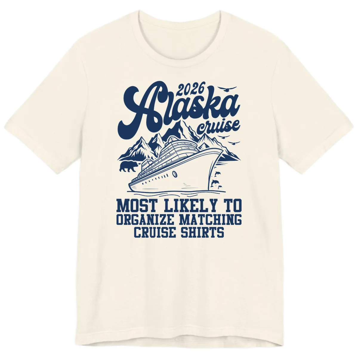 2026 Alaska Cruise Matching Shirts Premium T-Shirt in Natural