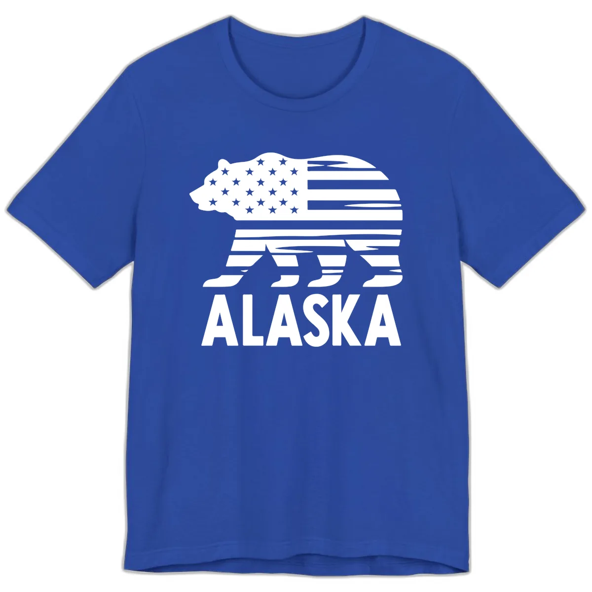 Alaskan Flag Bear Silhouette Premium T-Shirt in True Royal