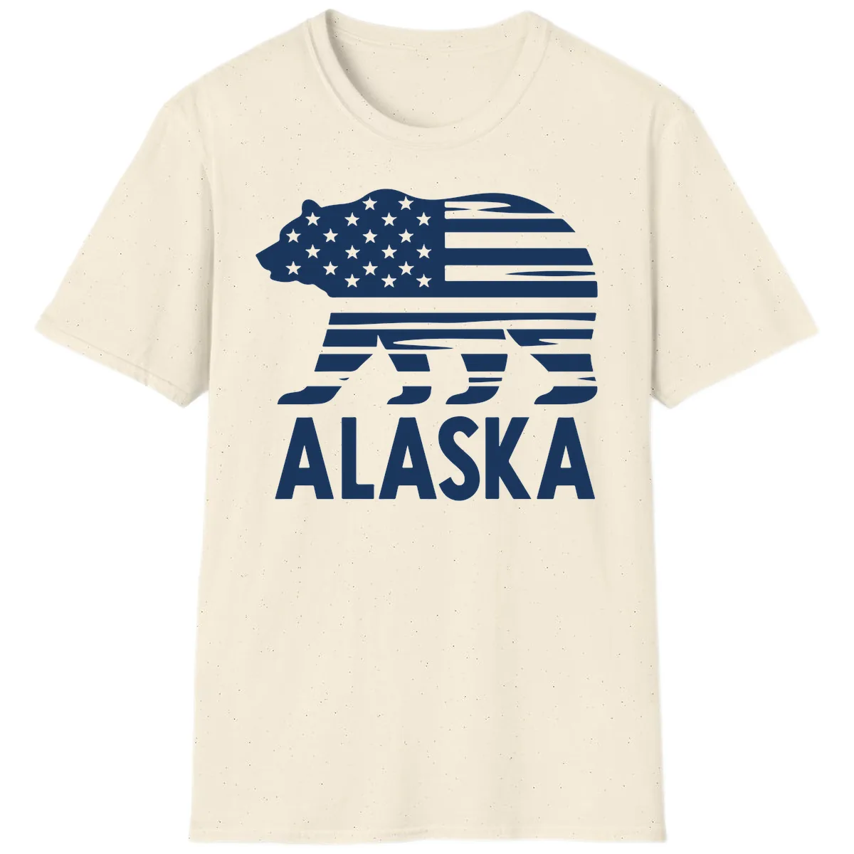 Alaskan Flag Bear Silhouette T-Shirt in Natural