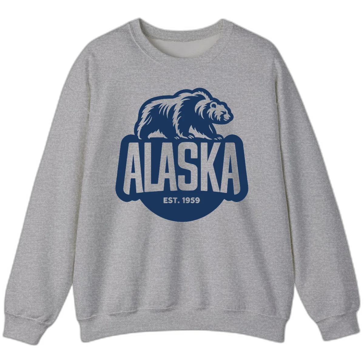 Alaska Bear Established 1959 Badge Sweatshirt in Sport Grey