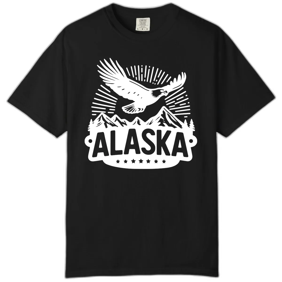 Alaska Soaring Eagle Mountain View Comfort Color in Black