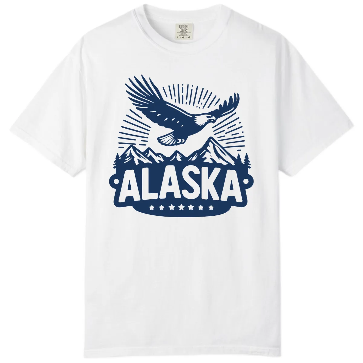 Alaska Soaring Eagle Mountain View Comfort Color in White