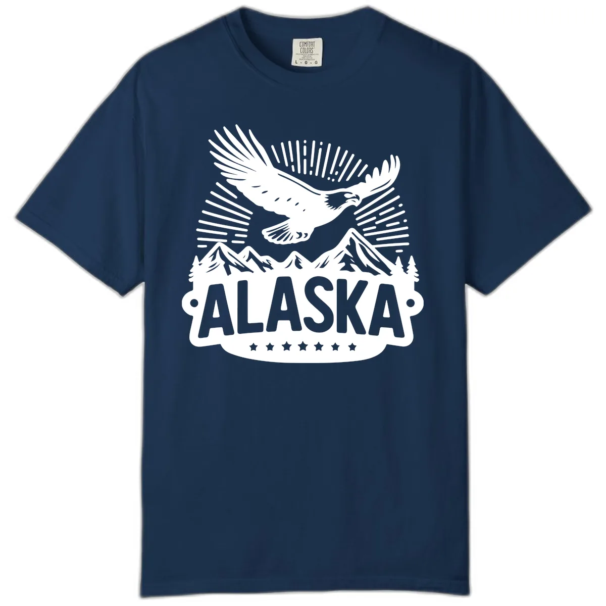 Alaska Soaring Eagle Mountain View Comfort Color in Navy