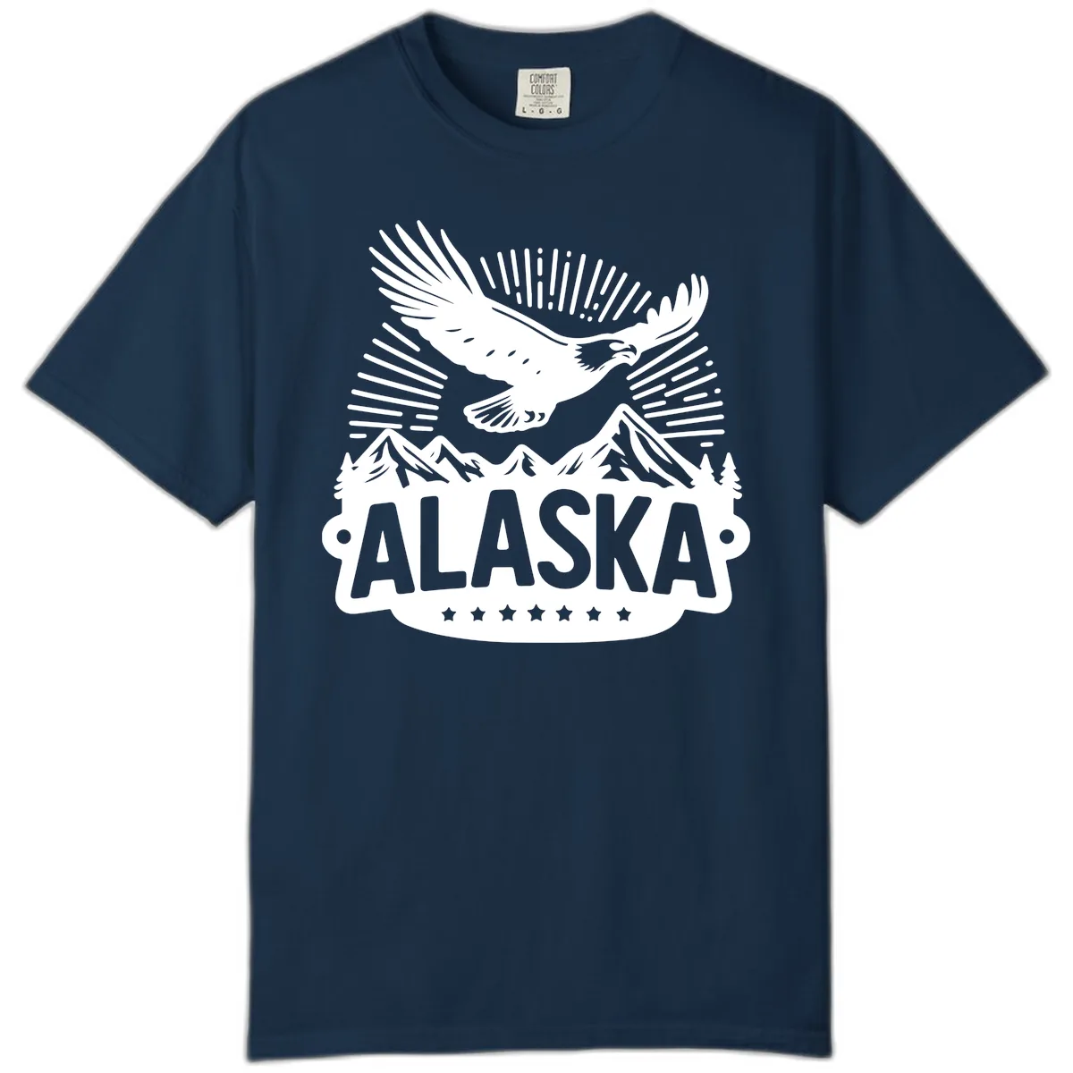 Alaska Soaring Eagle Mountain View Comfort Color in True Navy