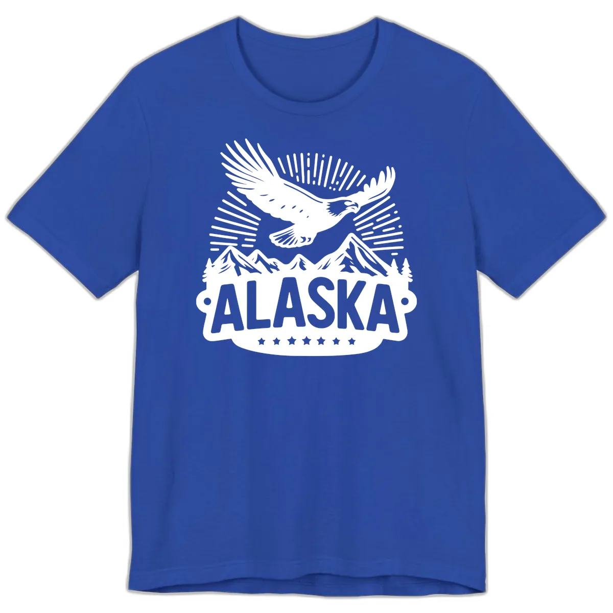 Alaska Soaring Eagle Mountain View Premium T-Shirt in True Royal