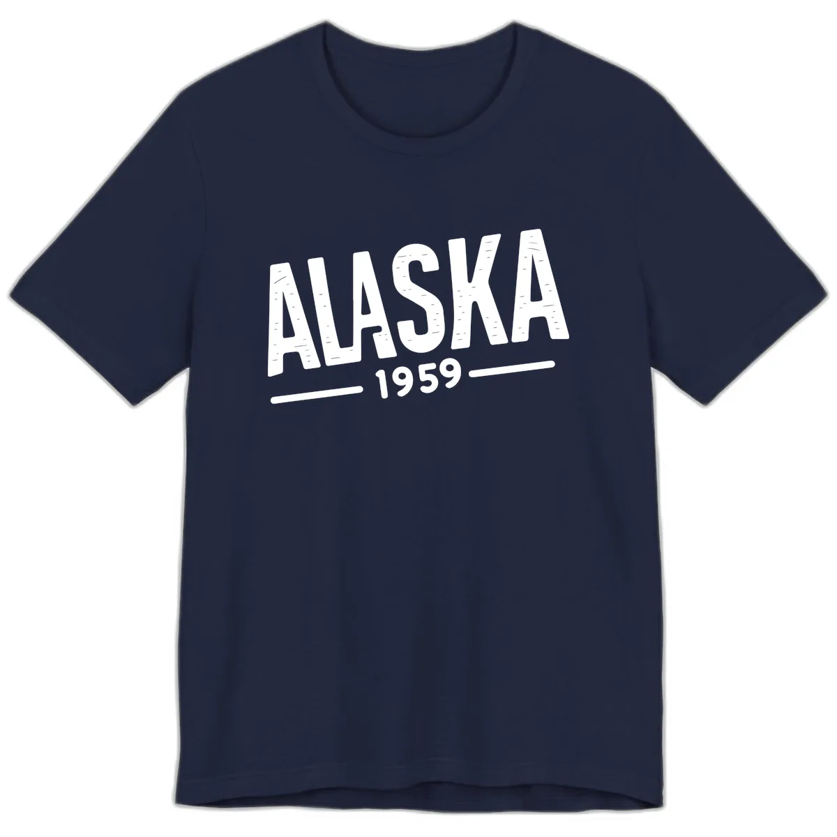 Alaska 1959 Statehood Vintage Typography Premium T-Shirt in Navy