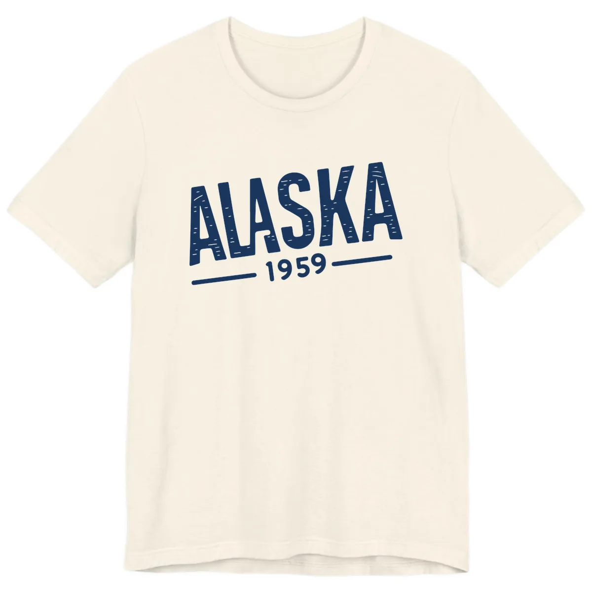 Alaska 1959 Statehood Vintage Typography Premium T-Shirt in Natural