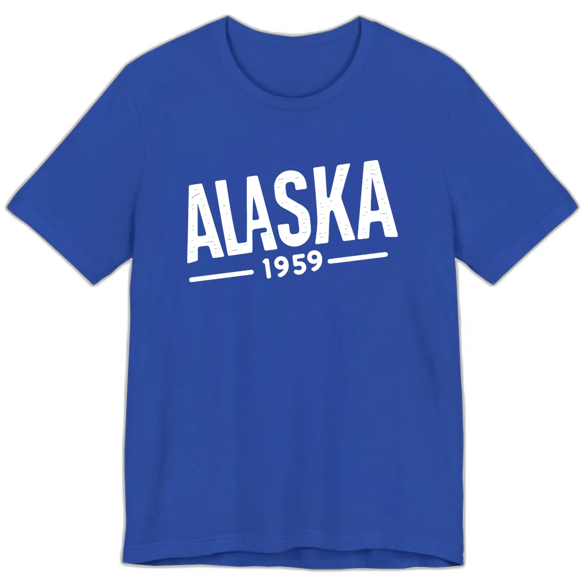 Alaska 1959 Statehood Vintage Typography Premium T-Shirt in True Royal