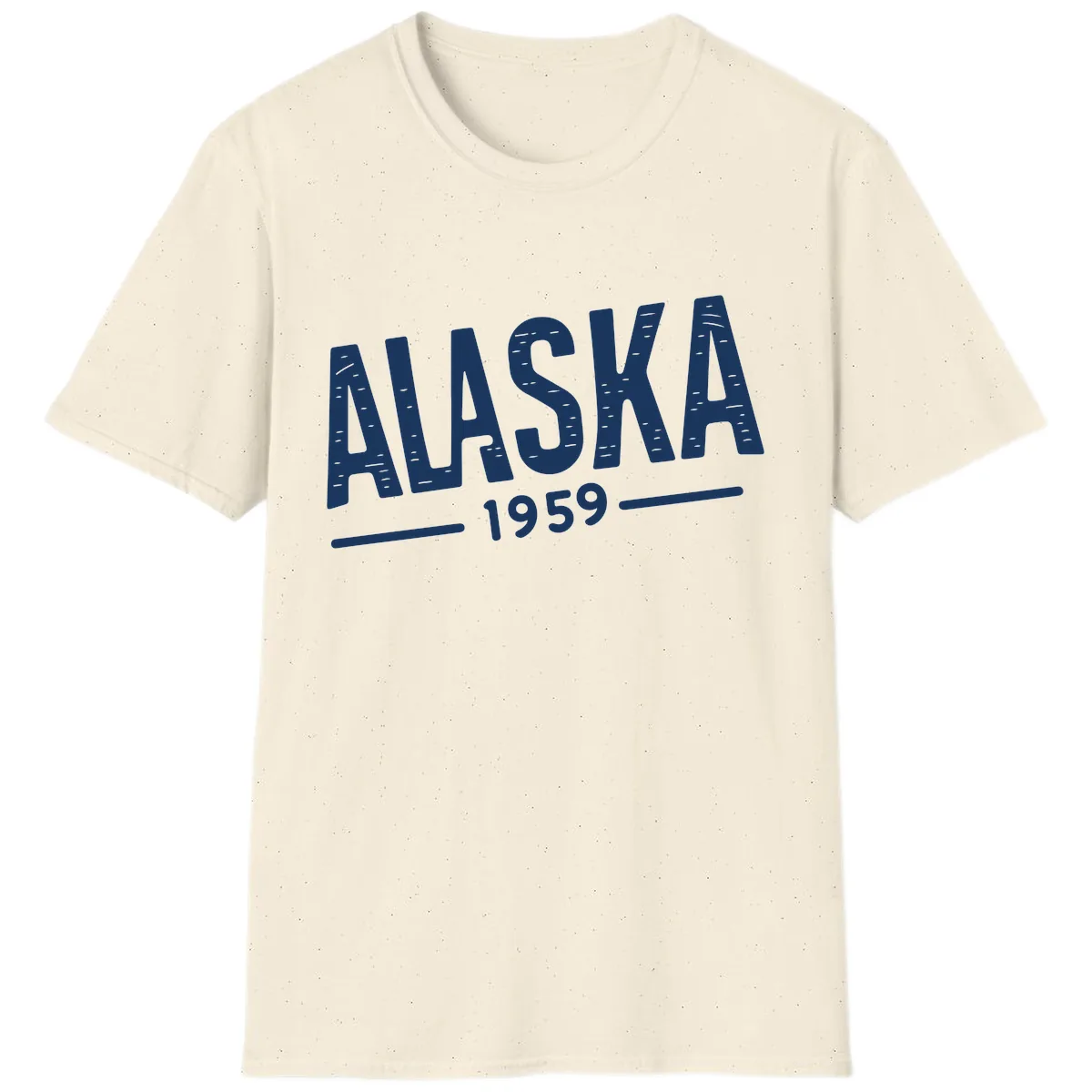 Alaska 1959 Statehood Vintage Typography T-Shirt in Natural