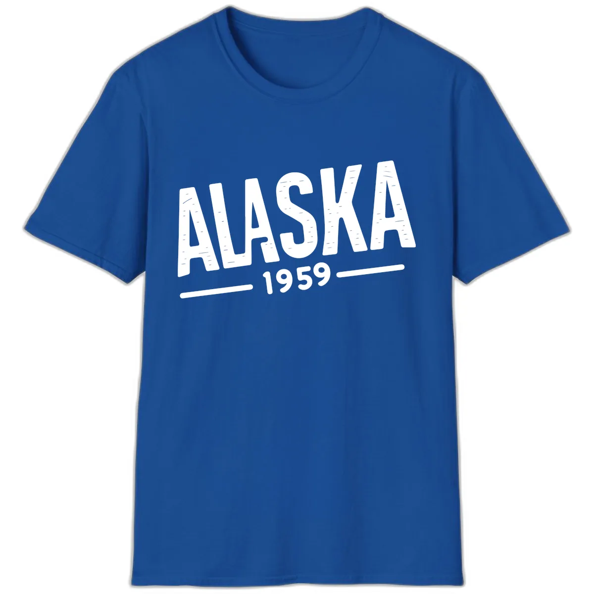 Alaska 1959 Statehood Vintage Typography T-Shirt in Royal