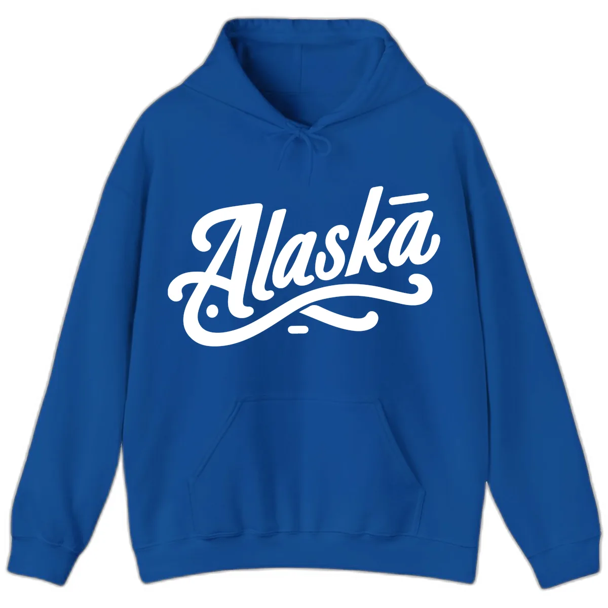 Alaska Script Calligraphy Lettering Hoodie in Royal