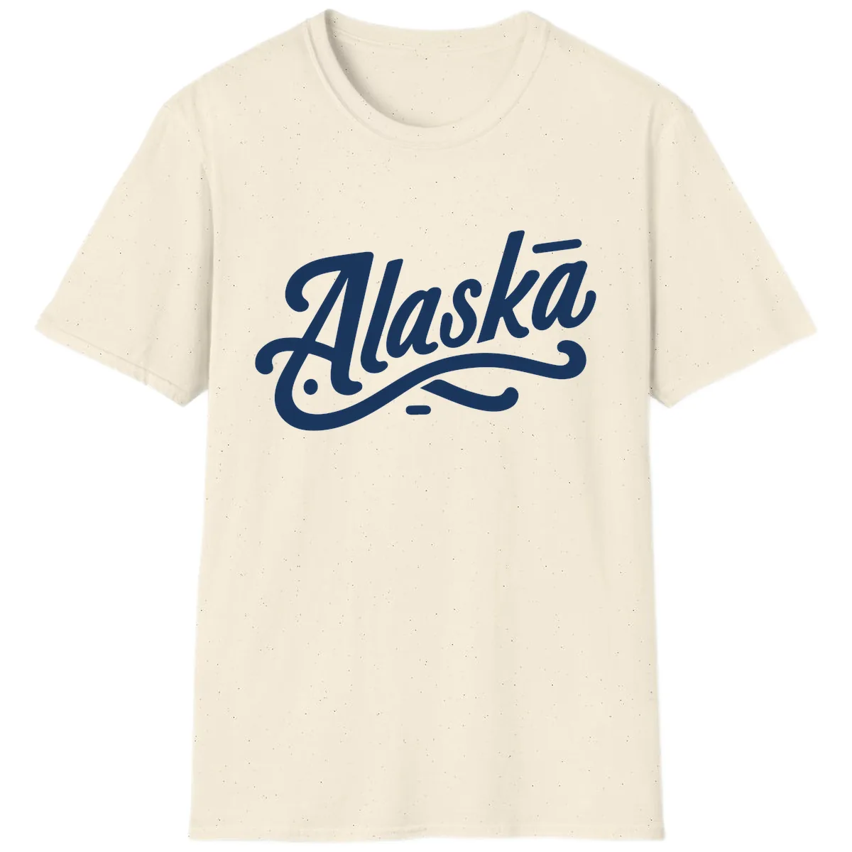 Alaska Script Calligraphy Lettering T-Shirt in Natural
