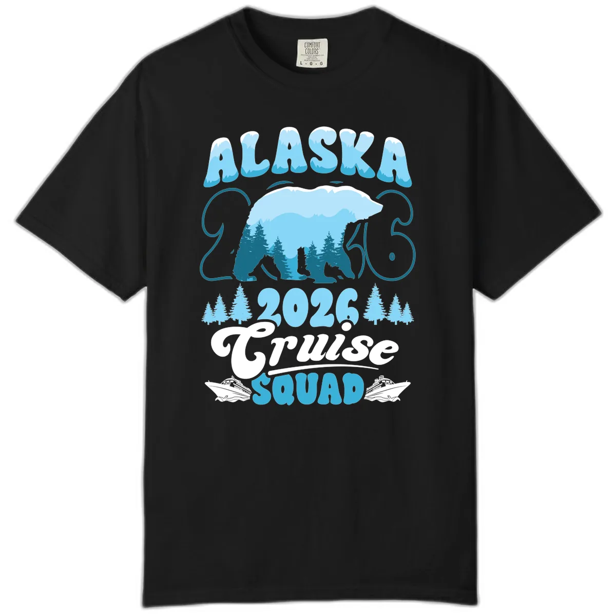 Alaska 2026 Polar Bear Cruise Squad Comfort Color in Black