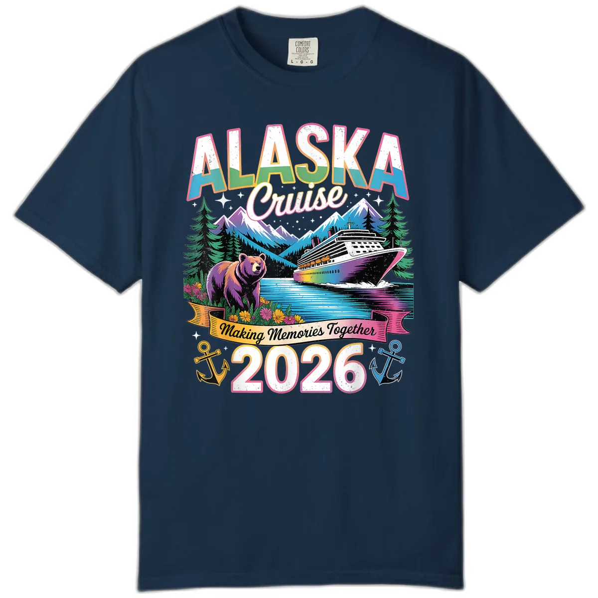 Alaska Cruise Making Memories Together 2026 Comfort Color in True Navy
